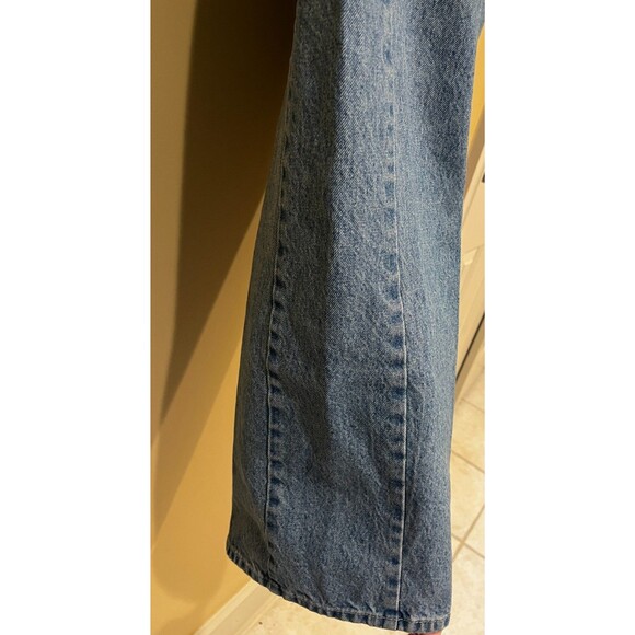 Just Black Barrel Jeans Wide Leg Twist Medium Denim Womens Size 31 - Picture 8 of 14